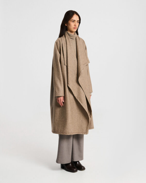 Τσόχα Παλτό χωρίς Κουμπιά - 002392327 - Εικόνα 2