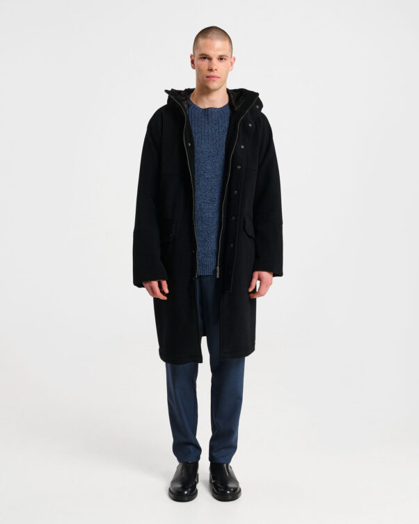 Μάλλινο Παλτό με Κουκούλα - 002672330m - Εικόνα 2