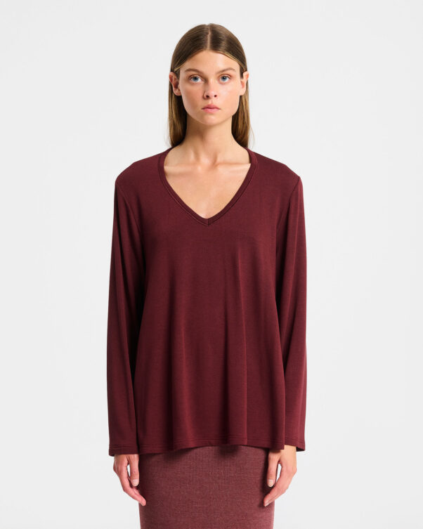 Μπλούζα σε Γραμμή Α από Bamboo Jersey - 004101294 - Εικόνα 1