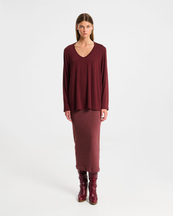 Μπλούζα σε Γραμμή Α από Bamboo Jersey - 004101294 - Εικόνα 2