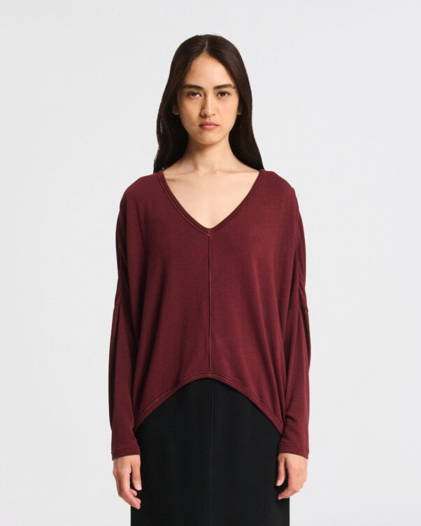 Ασύμμετρη Μπλούζα από Bamboo Jersey - 004101837 - Εικόνα 1