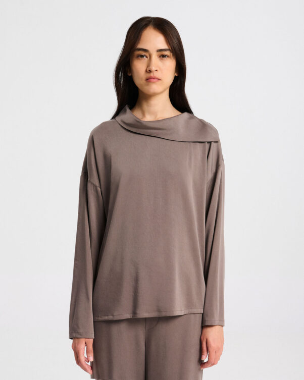 Κοντόφαρδη Μπλούζα σε Ελαστικό Lyocell - 005591842 - Εικόνα 1