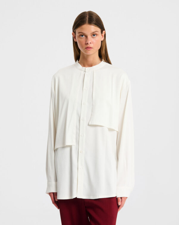 Πουκάμισο σε Ελαστικό Lyocell με Μάο Γιακά - 005592915 - Εικόνα 1