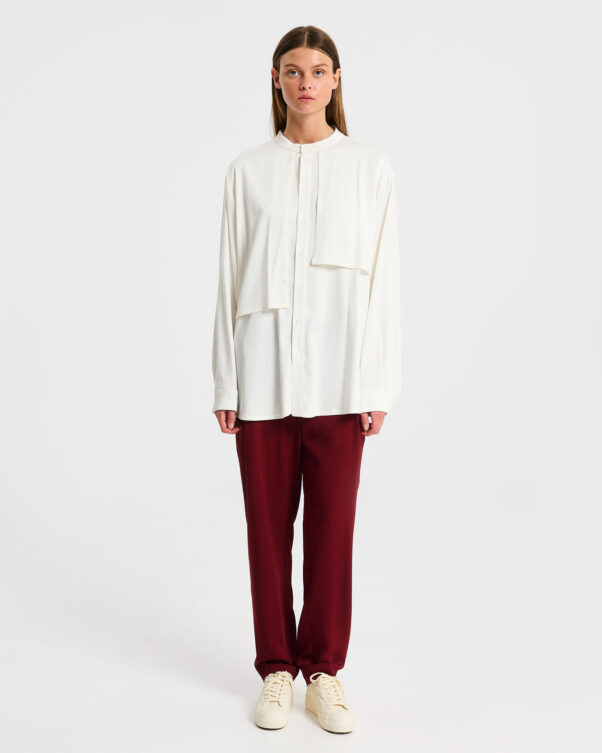 Πουκάμισο σε Ελαστικό Lyocell με Μάο Γιακά - 005592915 - Εικόνα 2