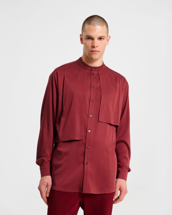 Πουκάμισο σε Ελαστικό Lyocell με Μάο Γιακά - 005592915m - Εικόνα 1