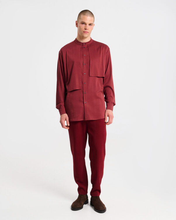 Πουκάμισο σε Ελαστικό Lyocell με Μάο Γιακά - 005592915m - Εικόνα 2