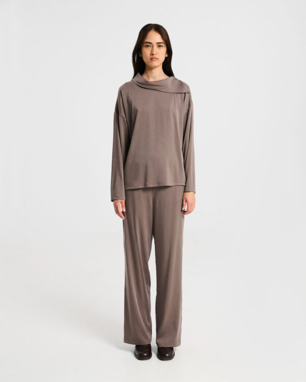 Ψηλόμεση Παντελόνα σε Ελαστικό Lyocell - 005593726 - Εικόνα 4