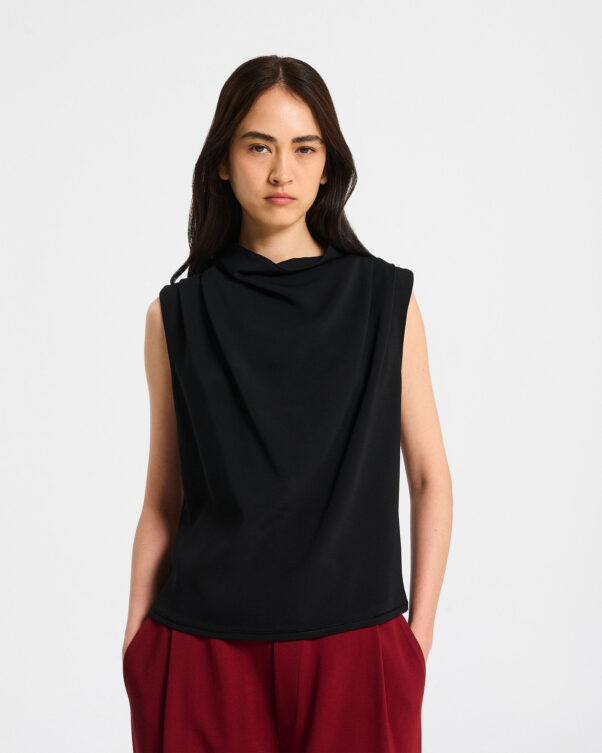 Ντραπέ Μπλούζα σε Crep Rayon - 006771846 - Εικόνα 1