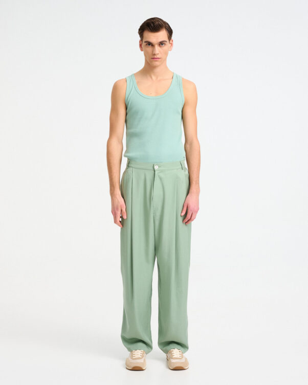 Baggy Lyocell Pants with Pleats - 006663757m - image 1