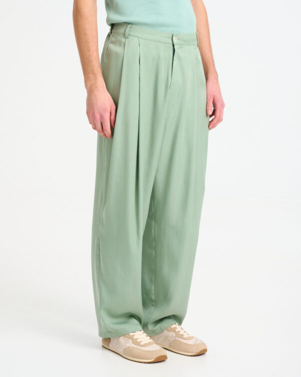 Baggy Lyocell Pants with Pleats - 006663757m - image 2