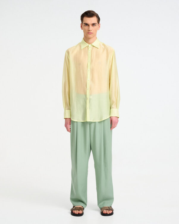 Long-Sleeved Sheer Shirt - 006782553m - image 2