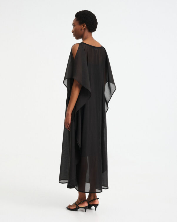 Sheer Dress with Side Ruffles - 006786099 - image 2