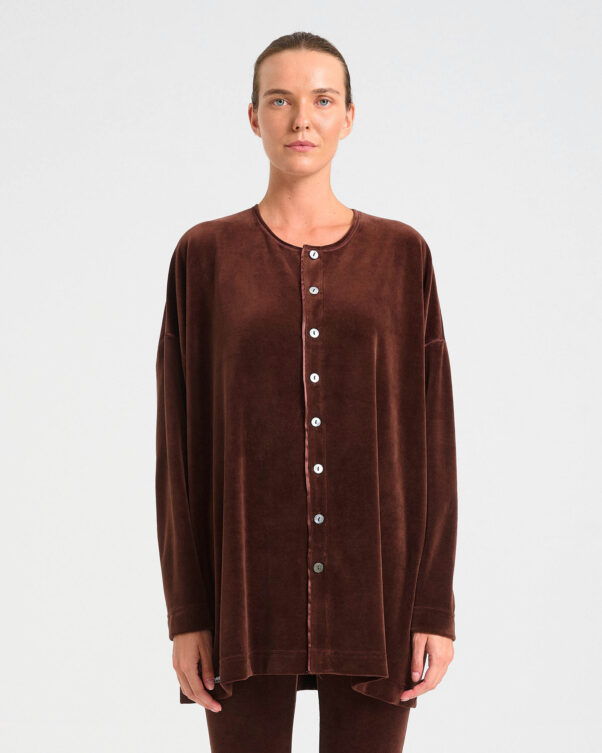 Velvet Terry Oversized Cardigan - 001302120 - image 2