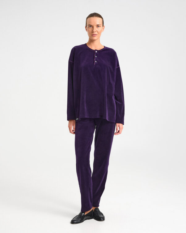 Velvet Terry Lounge Pants with Pockets - 001303195 - image 1