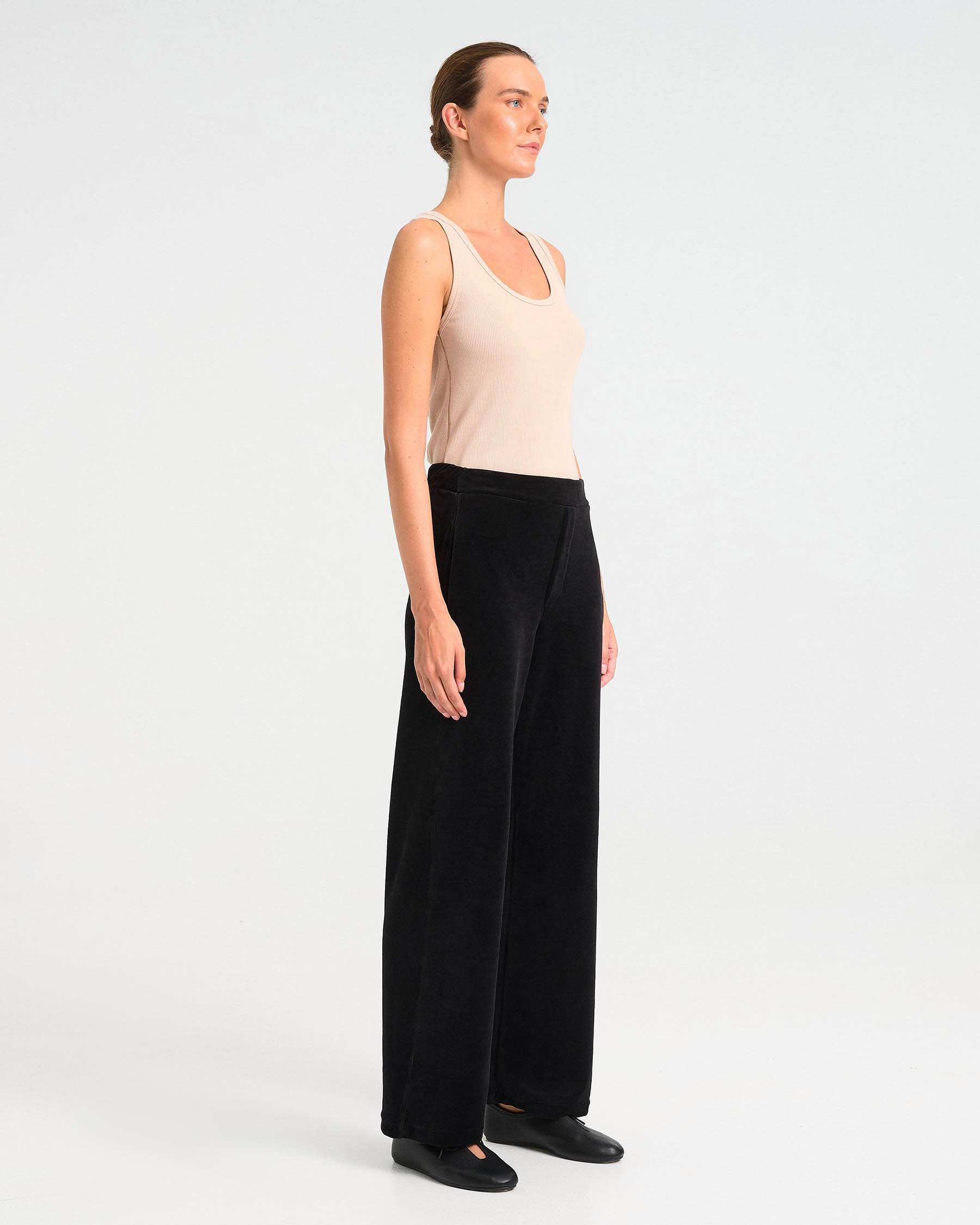 Wide-Leg Velvet Terry Pants - 001303726 - image 4