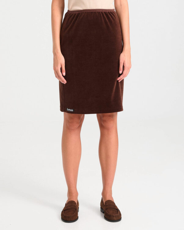 Velvet Terry Knee-Length Skirt - 001304010 - image 2