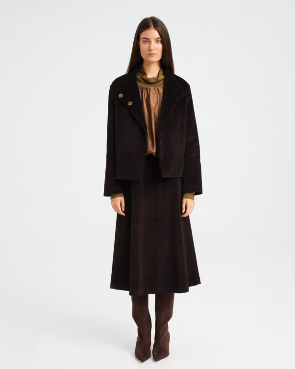 Cropped Corduroy Jacket - 001372743 - image 1