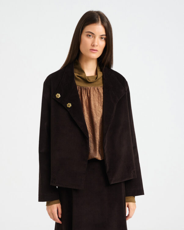 Cropped Corduroy Jacket - 001372743 - image 2