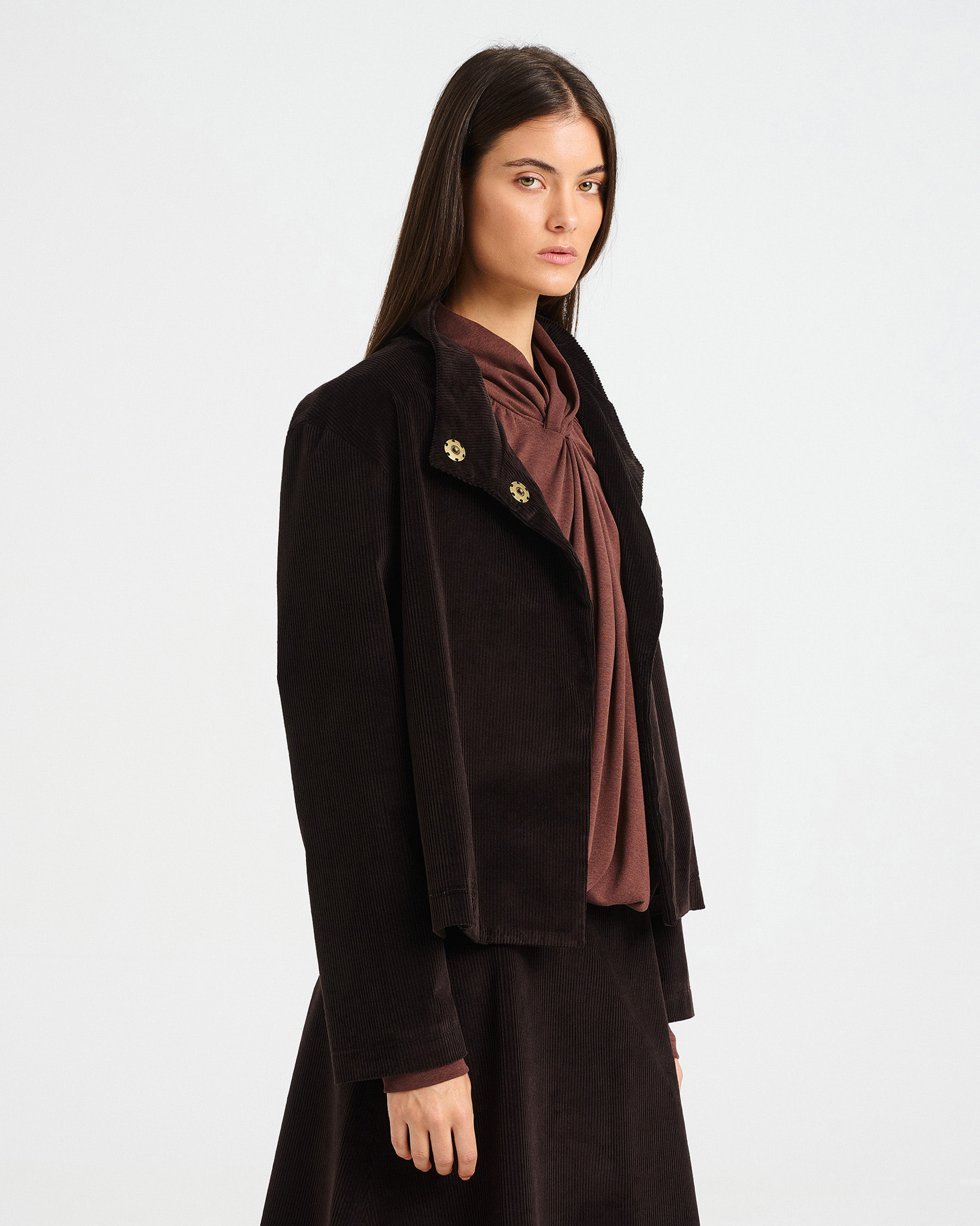 Cropped Corduroy Jacket - 001372743 - image 3