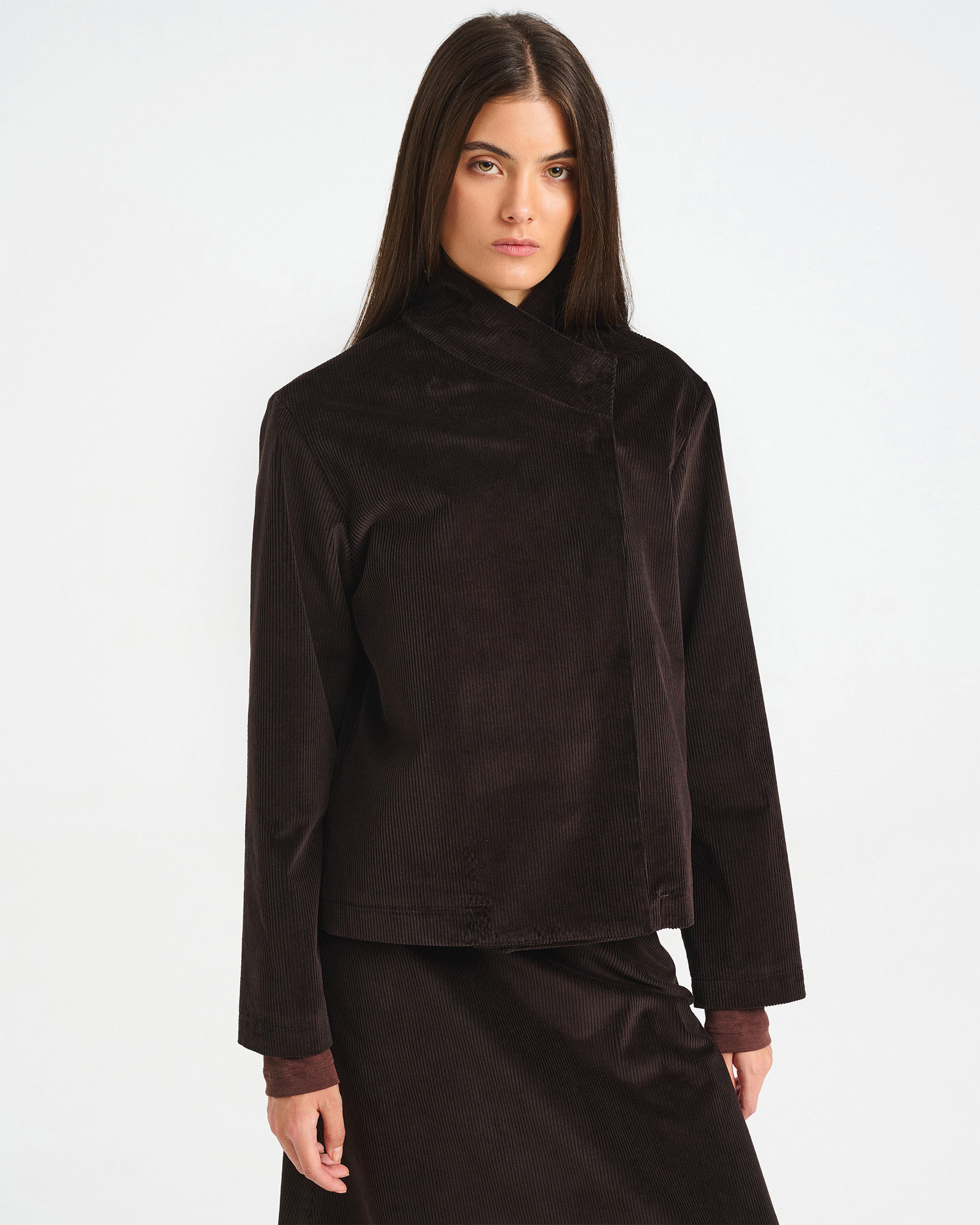 Cropped Corduroy Jacket - 001372743 - image 4