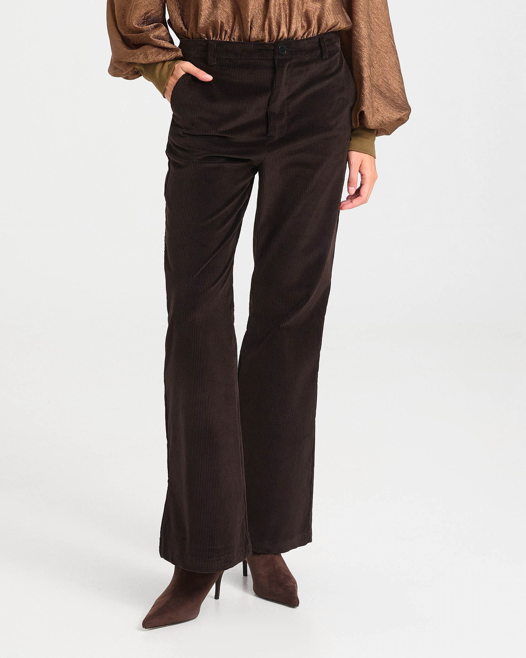 Flared Corduroy Pants - 001373098 - image 2