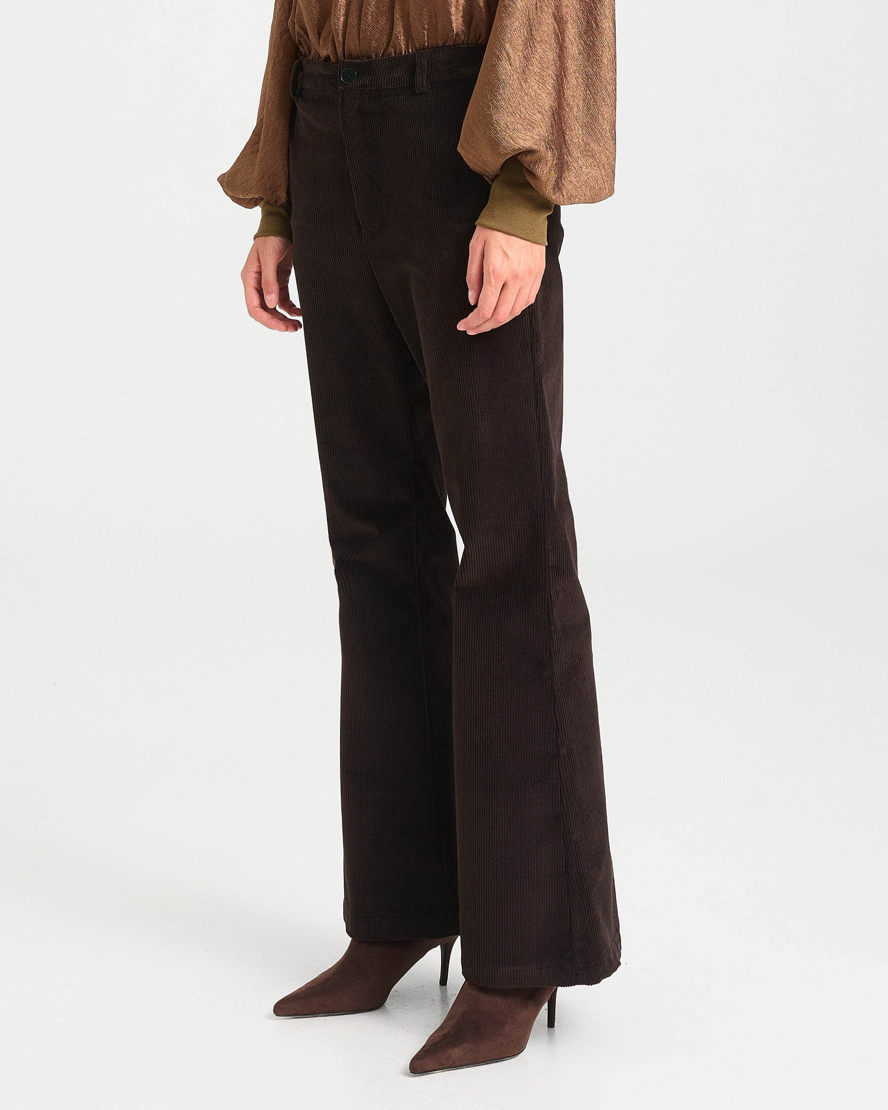 Flared Corduroy Pants - 001373098 - image 3