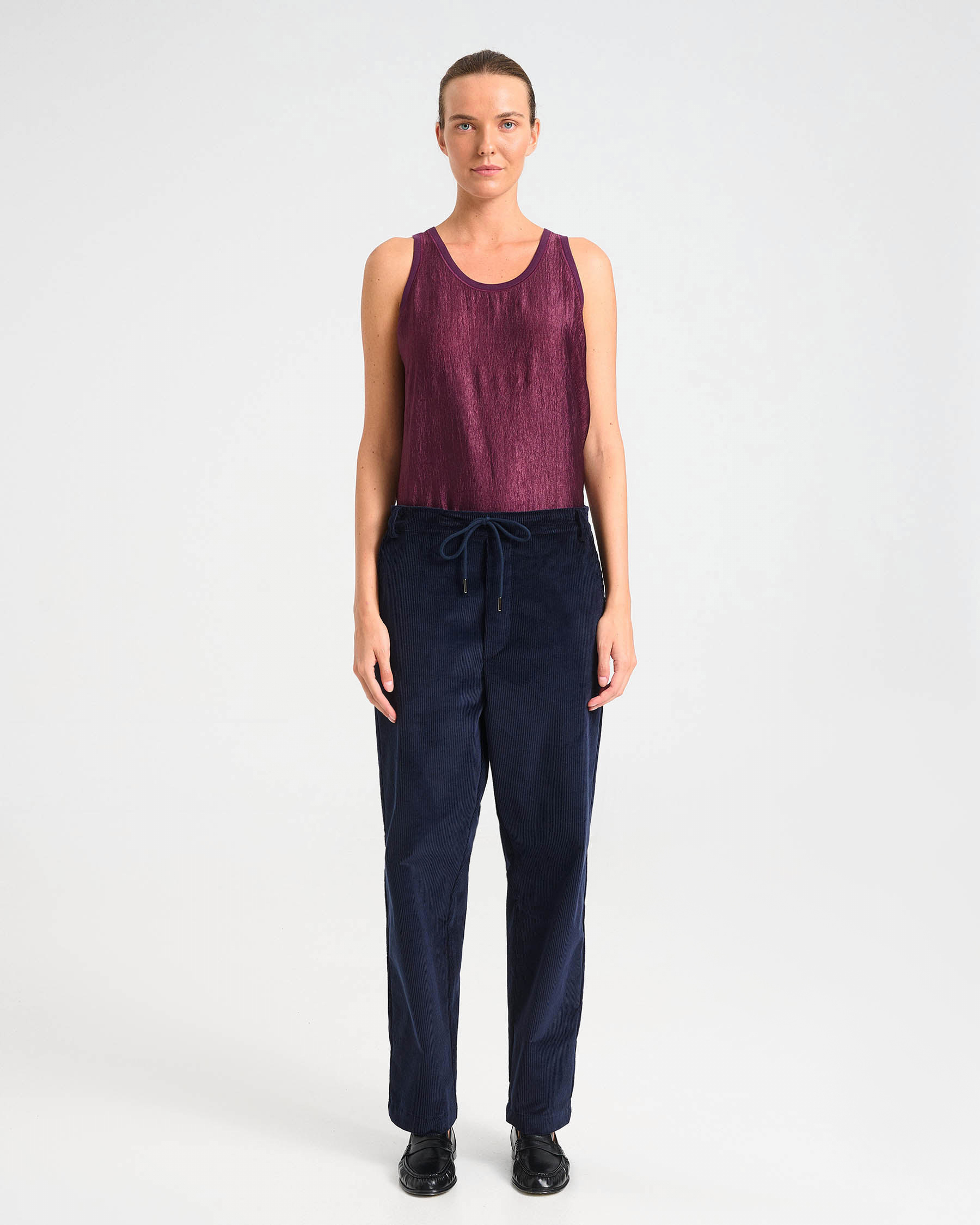 Baggy Corduroy Drawstring Pants - 001373099 - image 1