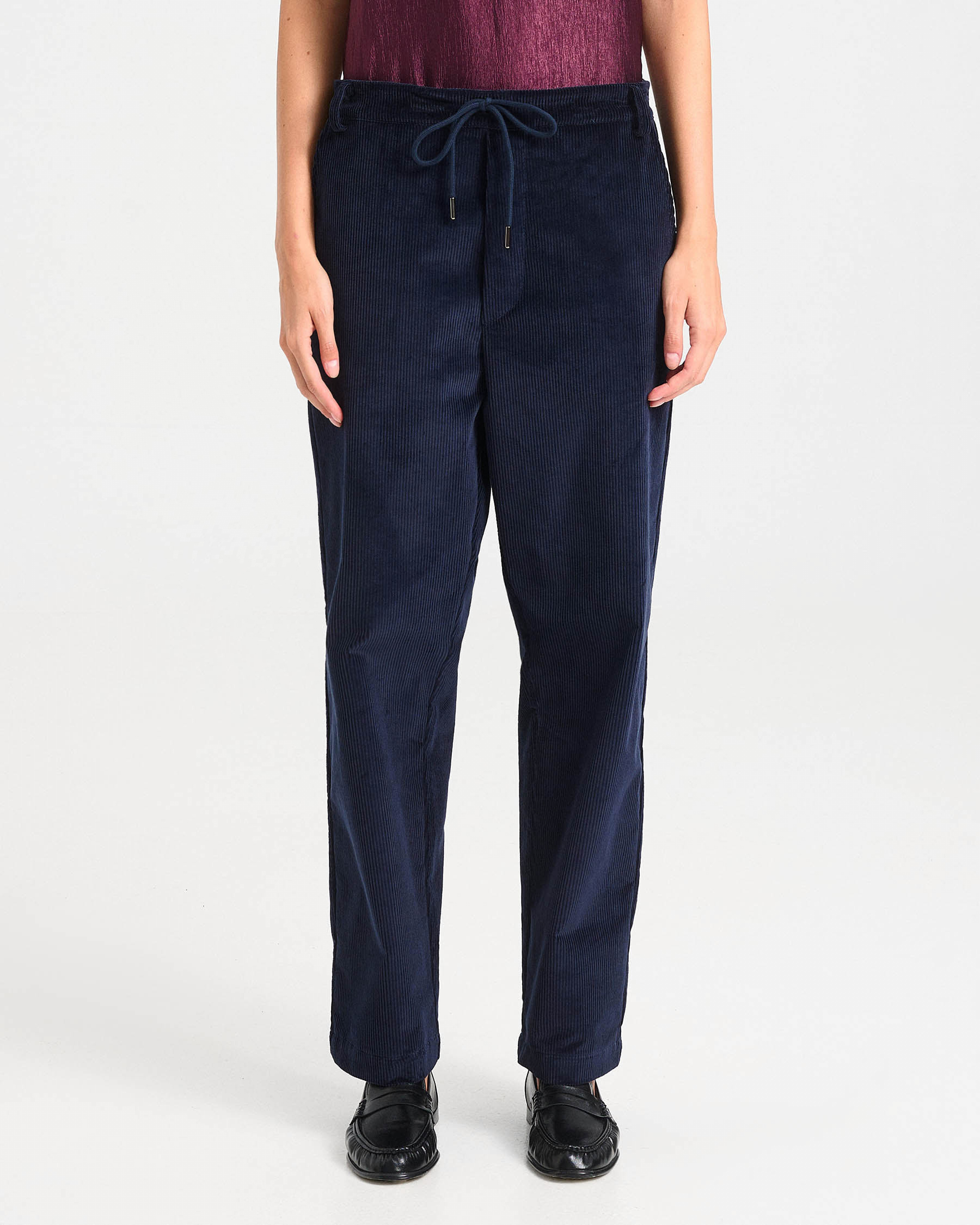 Baggy Corduroy Drawstring Pants - 001373099 - image 2