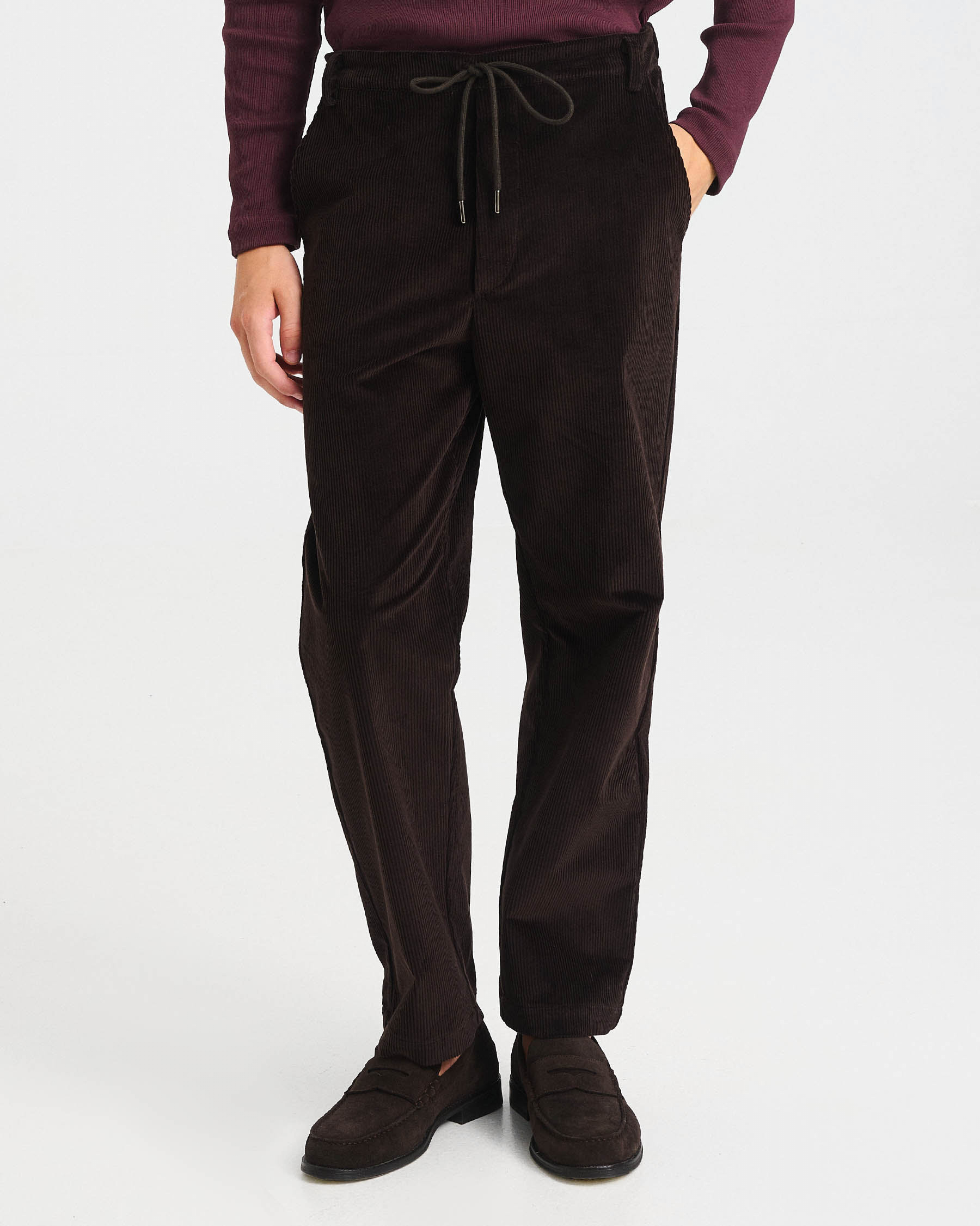 Baggy Corduroy Drawstring Pants - 001373099m - image 5