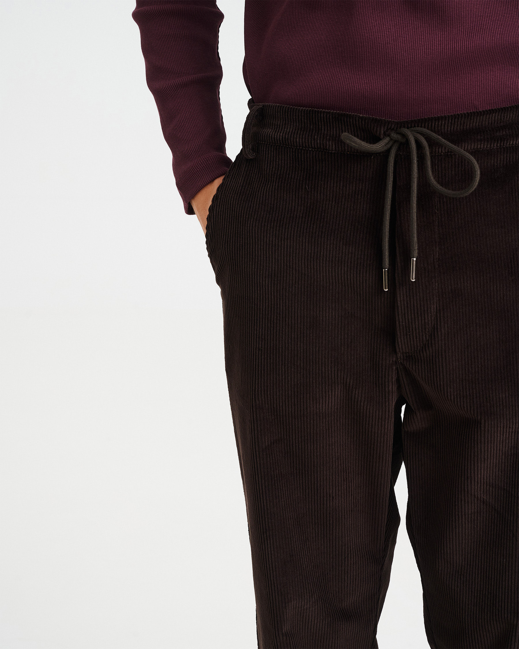 Baggy Corduroy Drawstring Pants - 001373099m - image 6