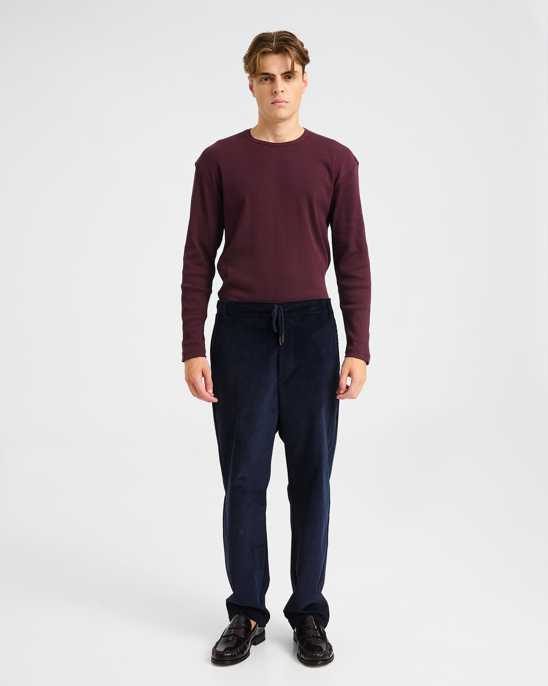 Baggy Corduroy Drawstring Pants - 001373099m - image 1