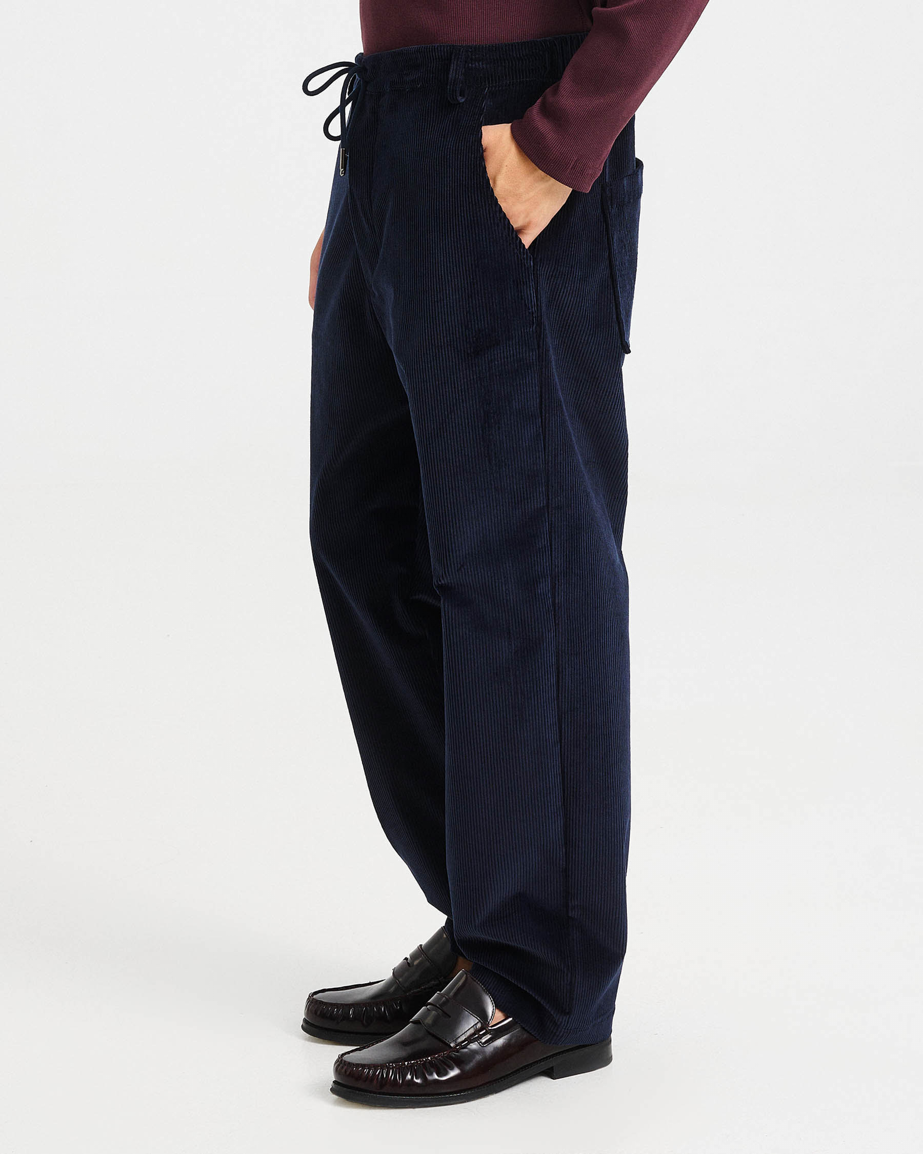 Baggy Corduroy Drawstring Pants - 001373099m - image 3