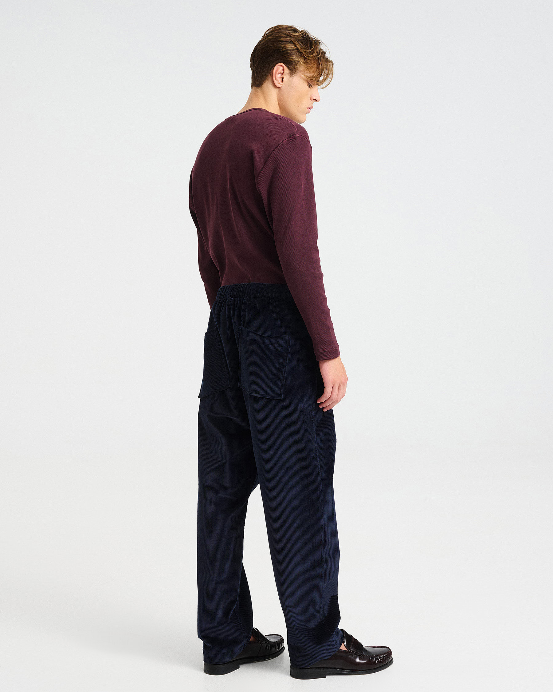 Baggy Corduroy Drawstring Pants - 001373099m - image 4