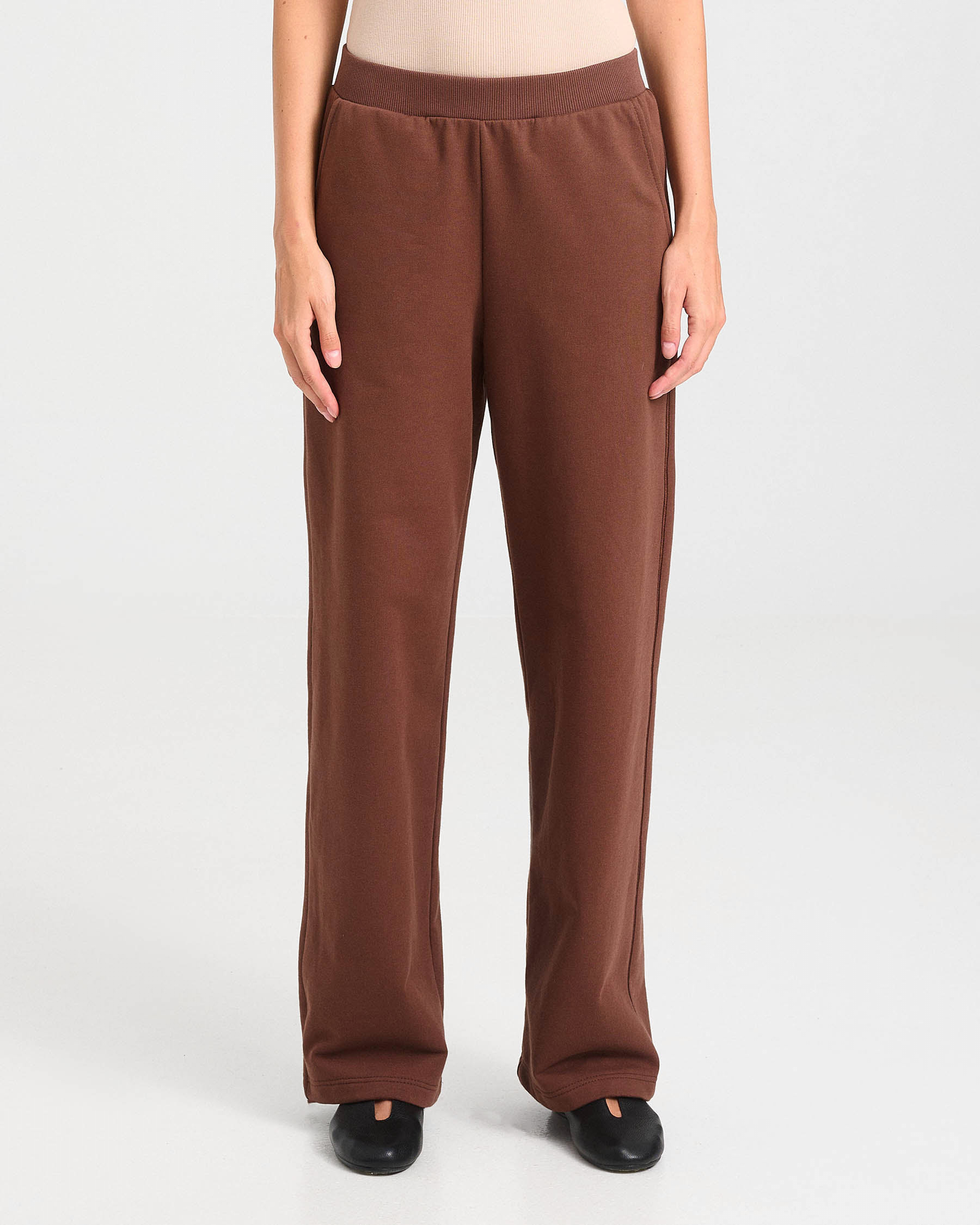 Wide-Leg Cotton French Terry Pants - 001423133 - image 2