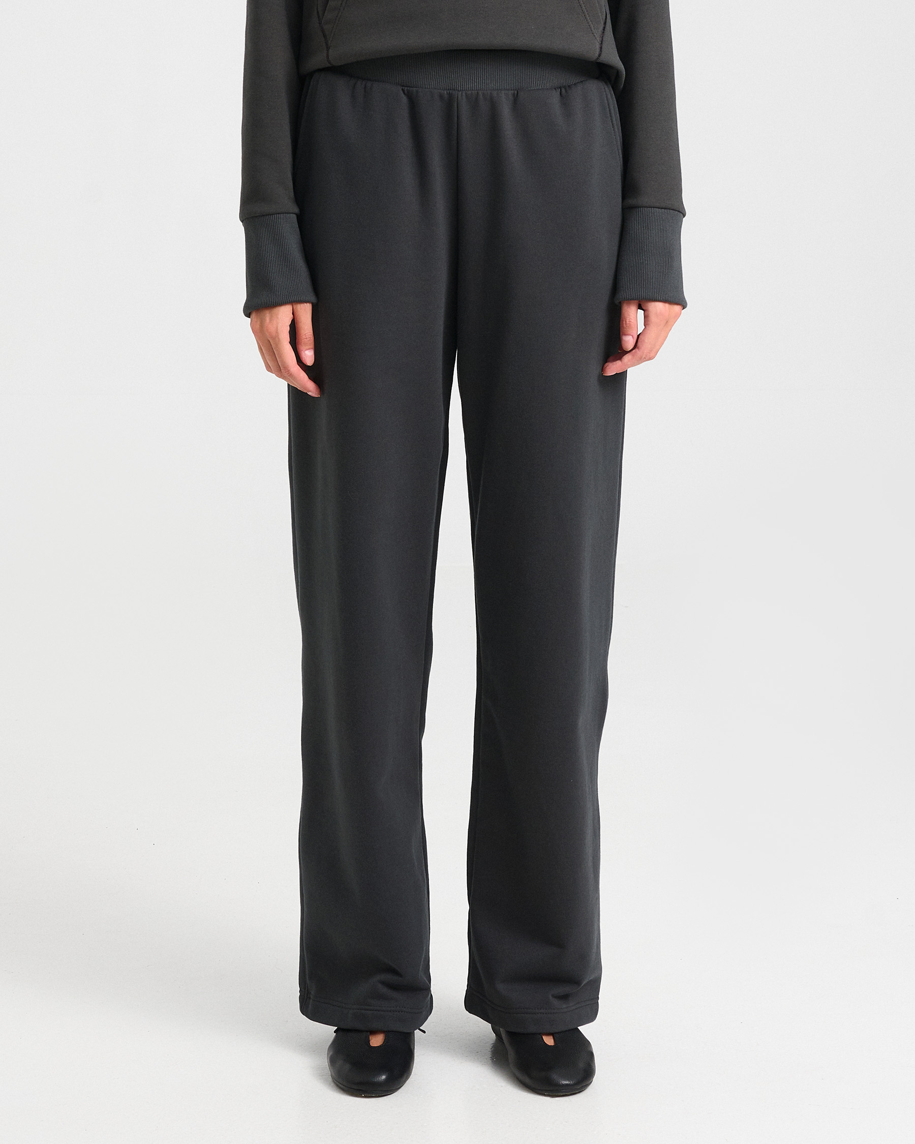 Wide-Leg Cotton French Terry Pants - 001423133 - image 6