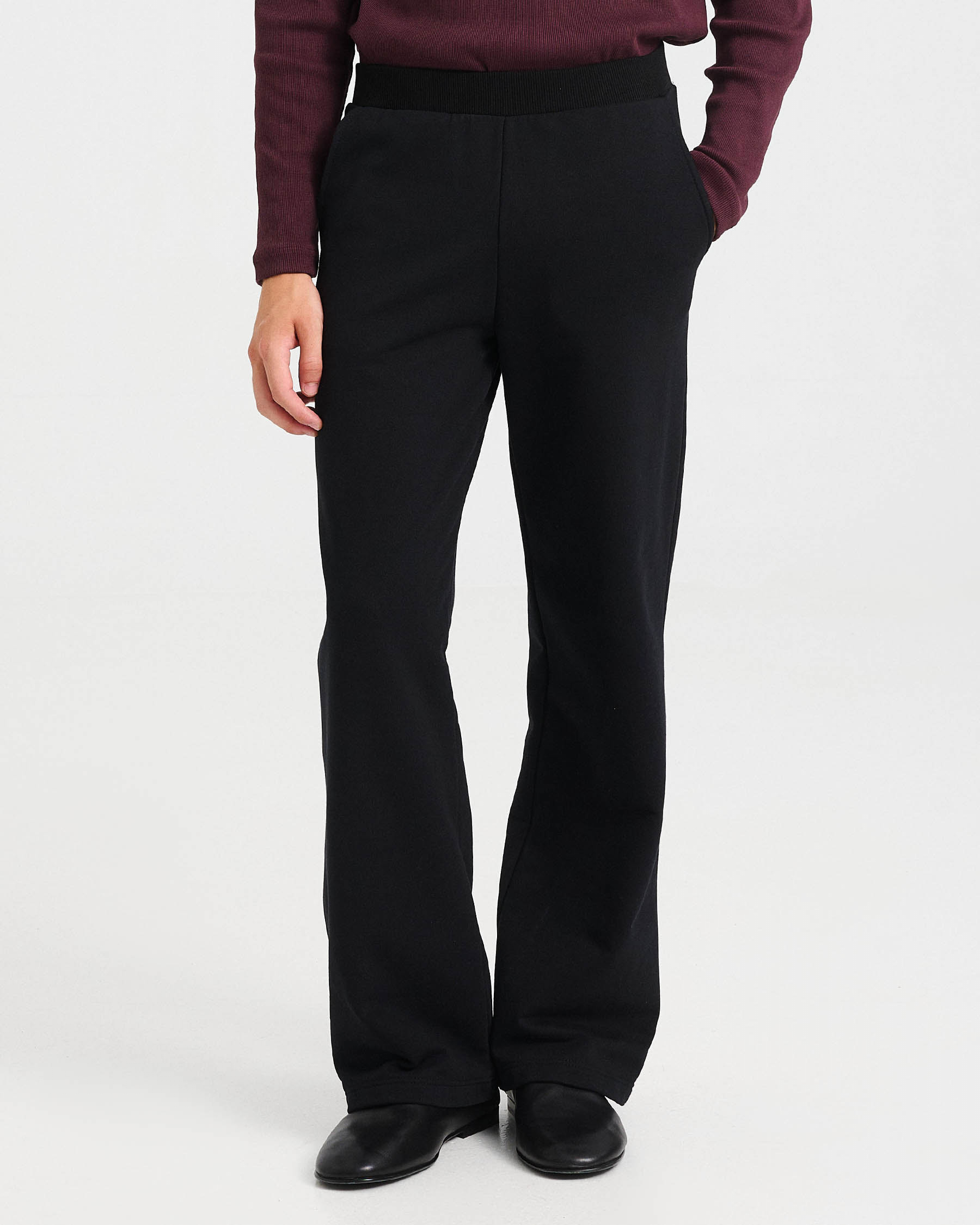 Wide-Leg Cotton French Terry Pants - 001423133m - image 5
