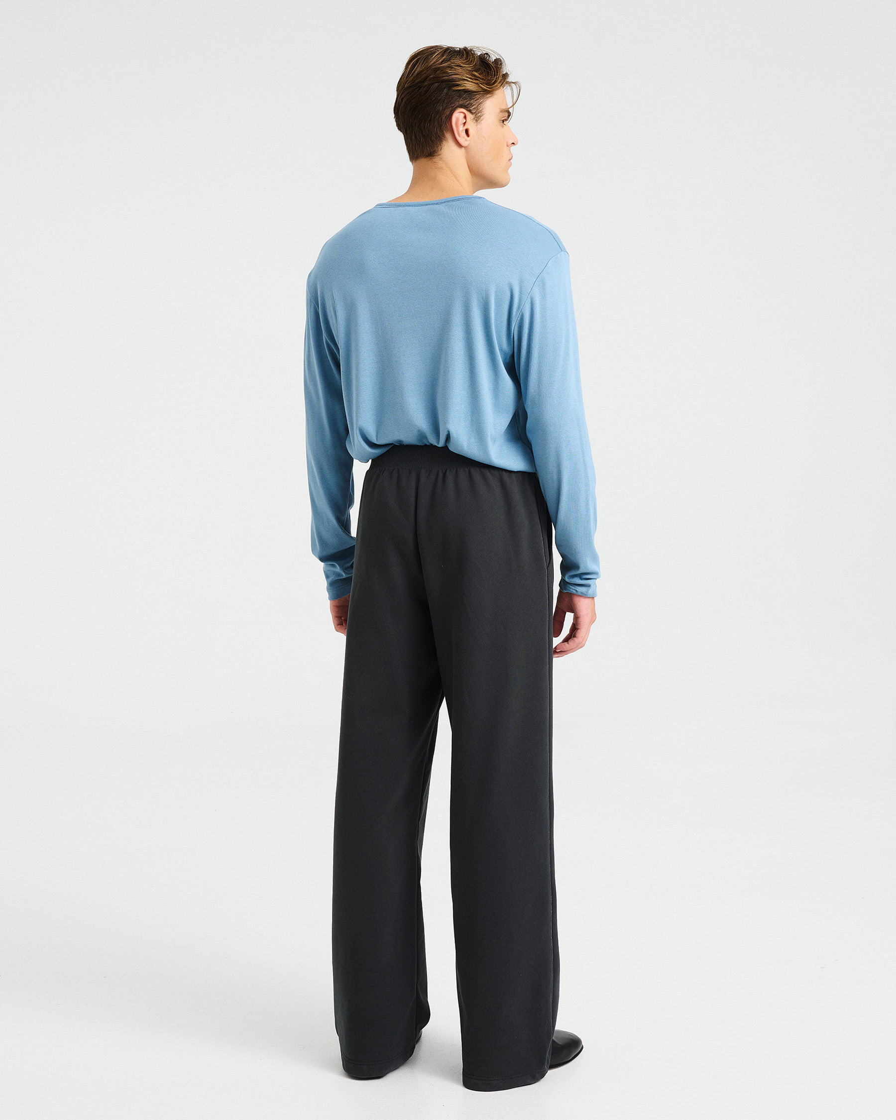 Wide-Leg Cotton French Terry Pants - 001423133m - image 4
