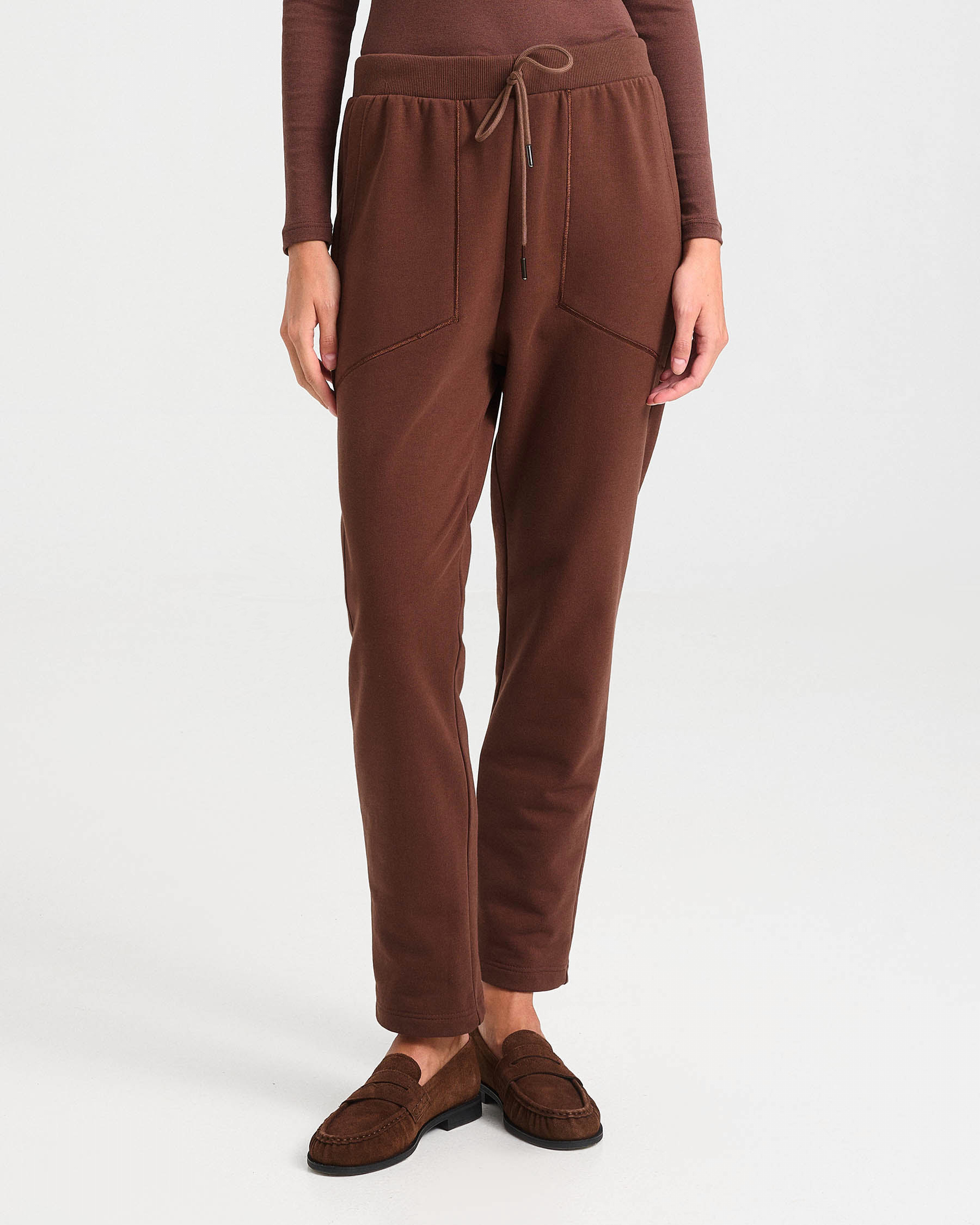Cotton French Terry Drawstring Pants - 001423740 - image 5
