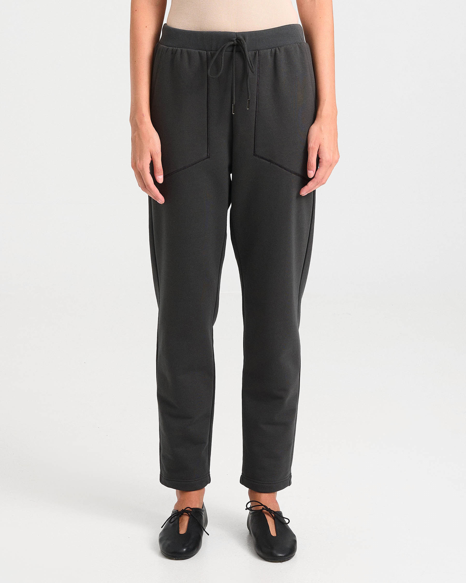 Cotton French Terry Drawstring Pants - 001423740 - image 6