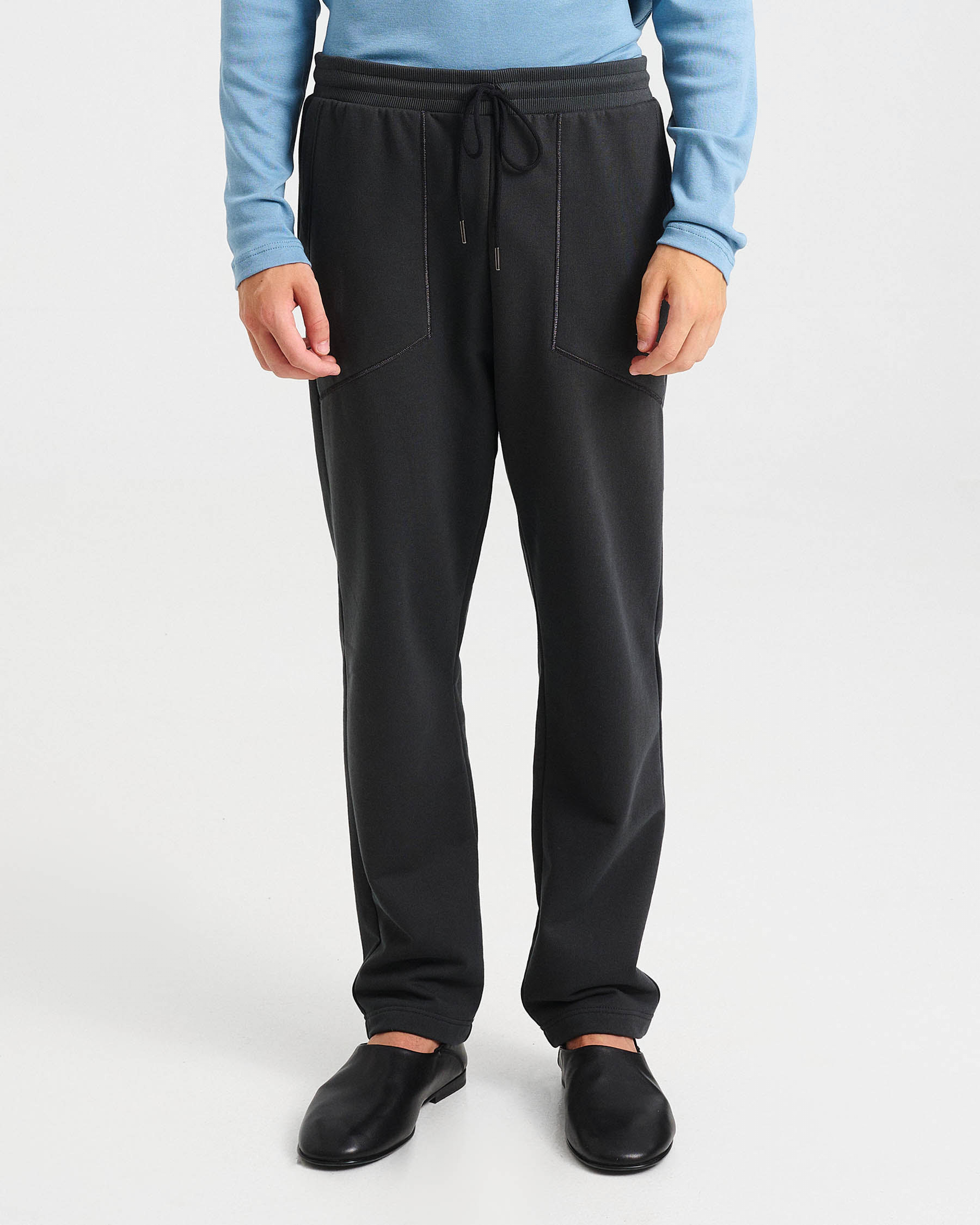 Cotton French Terry Drawstring Pants - 001423740m - image 2