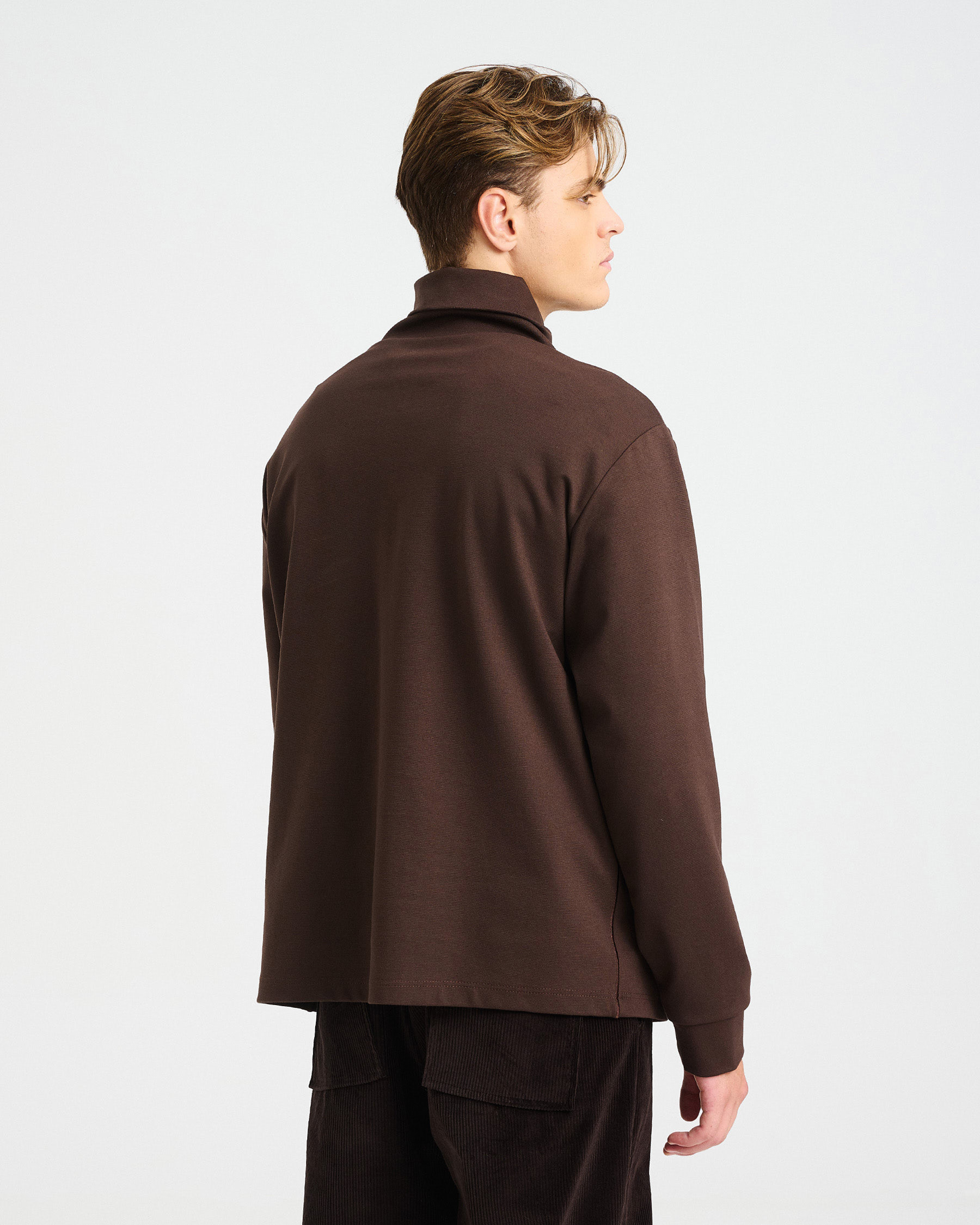 Cotton Punto di Roma Top with Off-Centre Zip - 001541663m - image 5