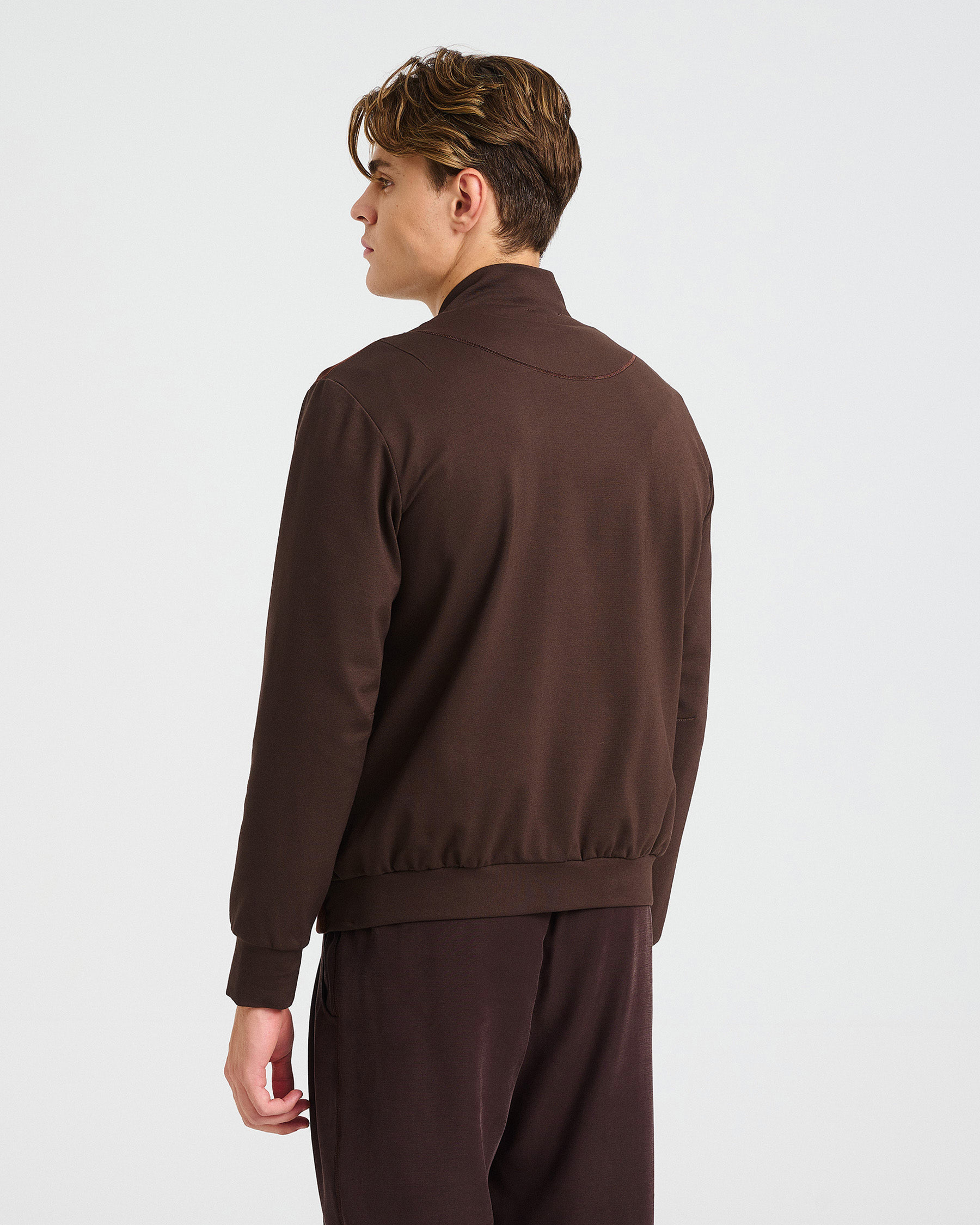Cotton Punto di Roma and Velvet Bomber Jacket - 001542766m - image 4