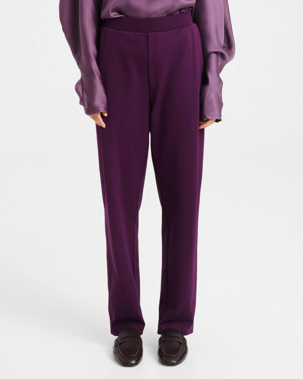 Cotton Punto di Roma Pants with Pleats - 001543021 - image 2