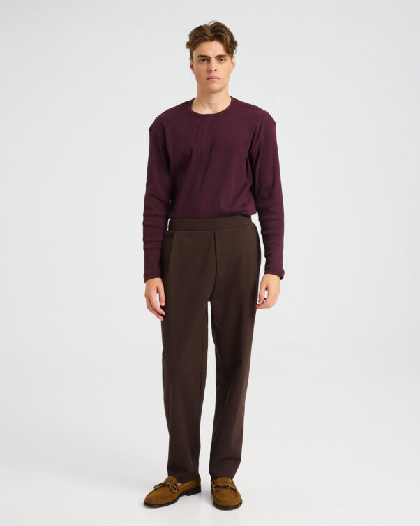 Cotton Punto di Roma Pants with Pleats - 001543021m - image 1