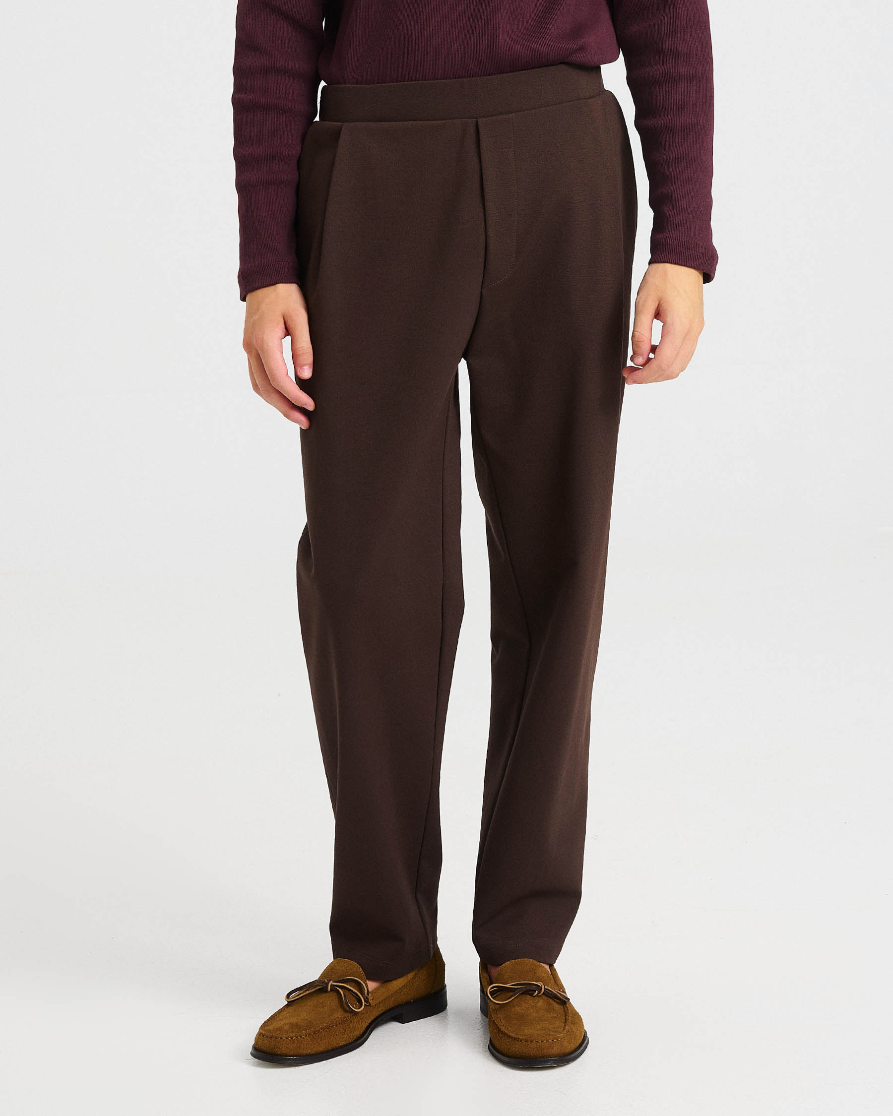 Cotton Punto di Roma Pants with Pleats - 001543021m - image 2