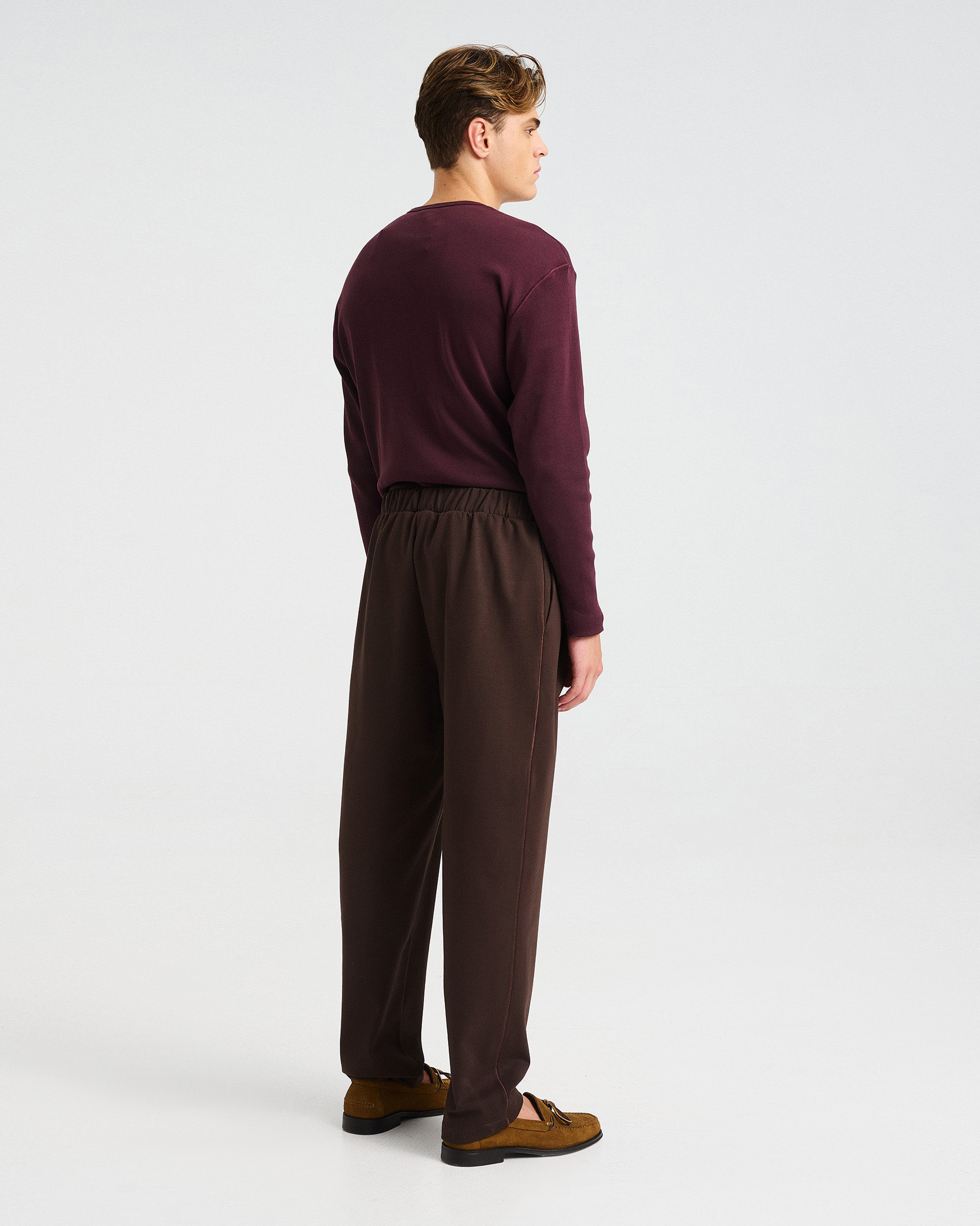 Cotton Punto di Roma Pants with Pleats - 001543021m - image 4