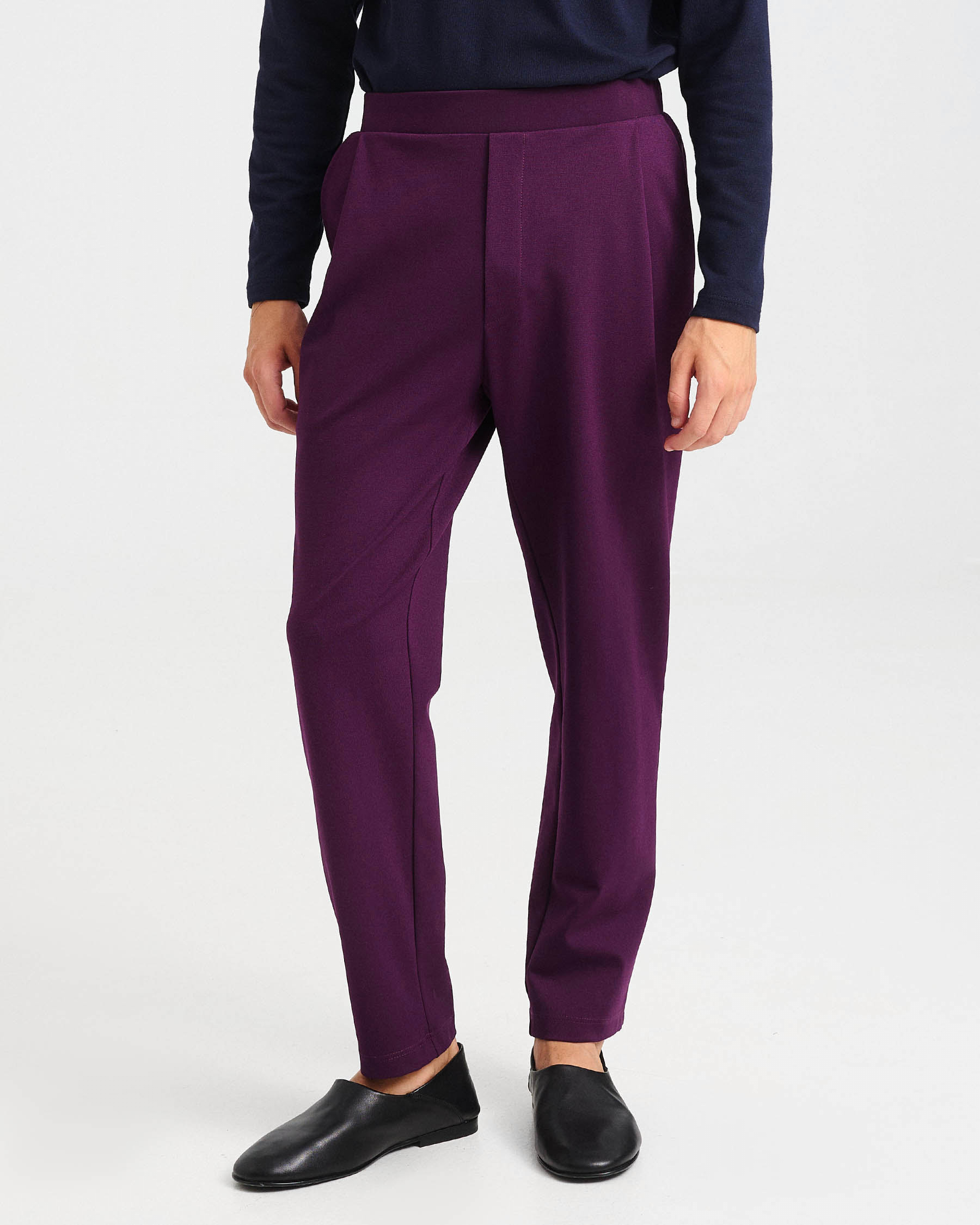 Cotton Punto di Roma Pants with Pleats - 001543021m - image 6