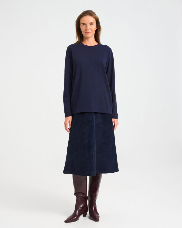Long-Sleeved Bio Cotton Top - 001581043 - image 1