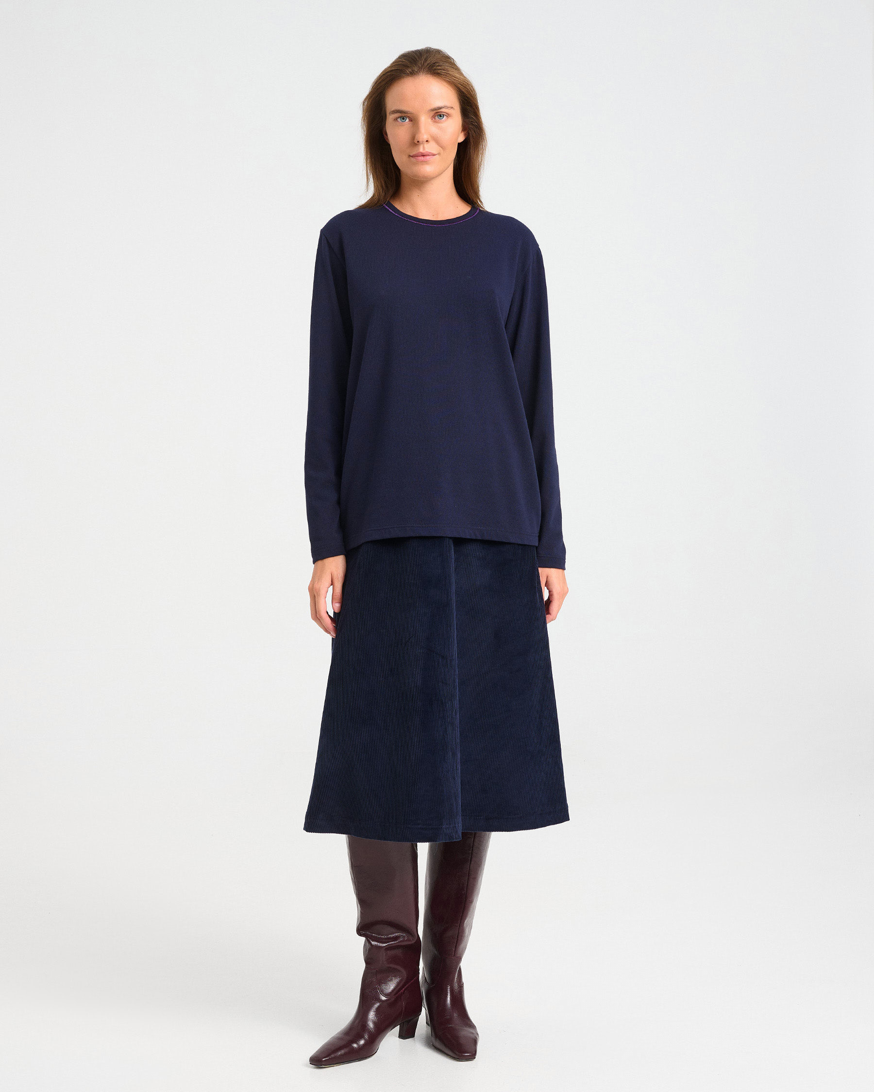 Long-Sleeved Bio Cotton Top - 001581043 - image 1