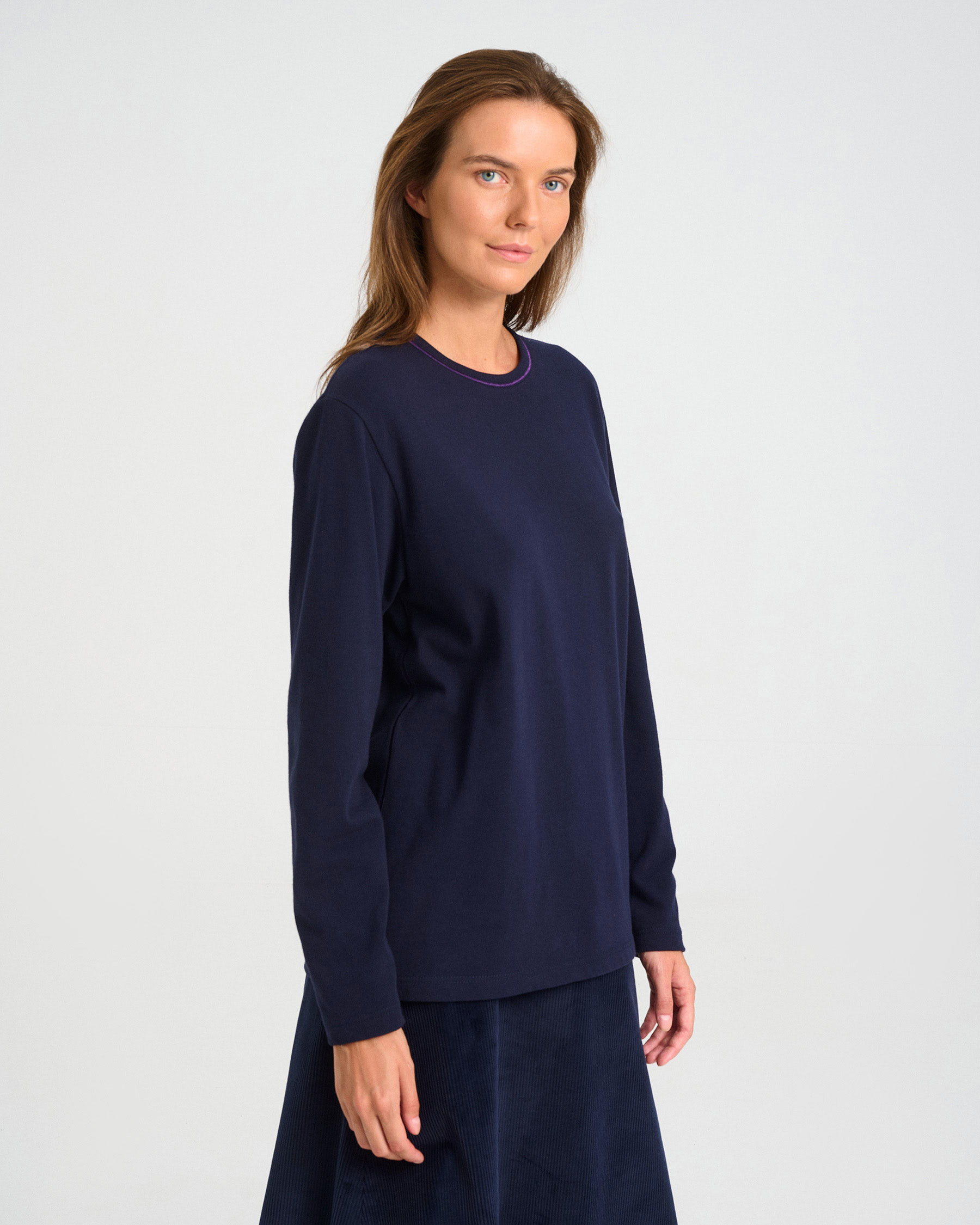 Long-Sleeved Bio Cotton Top - 001581043 - image 3